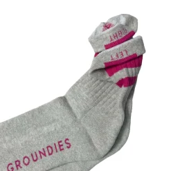 Groundies Zubehör|® Anatomische Socken Grau/Pink