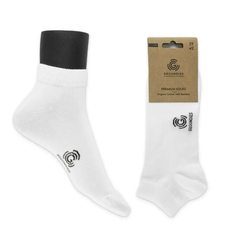 Groundies Zubehör|® Premium-Socken Low Weis